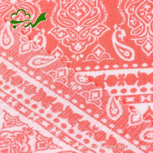 Garment woven pigment printed rayon fabric for dress